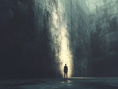 Solitude within a monumental space: A journey of introspection and scale