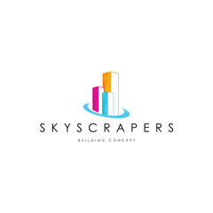 Skyscrapers logo design template