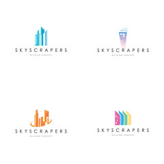 Skyscrapers logo design template