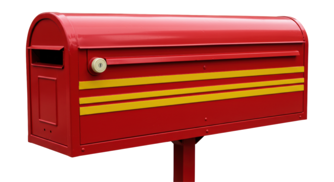 Isolated Red Mailbox