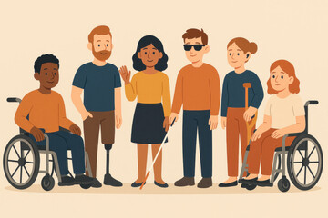 Group of people in wheelchairs.
