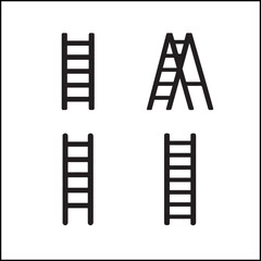 Ladders Silhouettes Icon Set