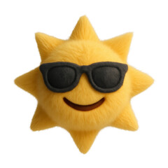 Fototapeta premium PNG Fuzzy sun wearing sunglasses.
