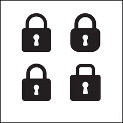 Locks Silhouettes Icon Set