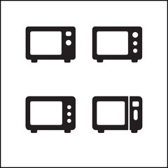 Microwaves Silhouettes Icon Set