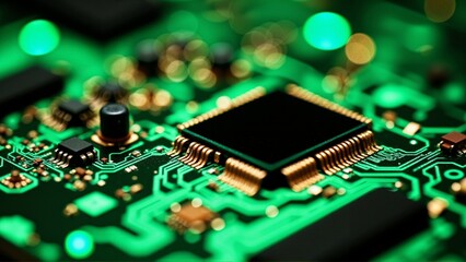 Obraz premium computer chip CPU technology electronic processor digital pcb industry
