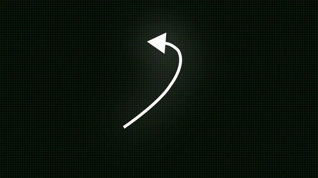 arrow rising and down transparent channel with grid background.