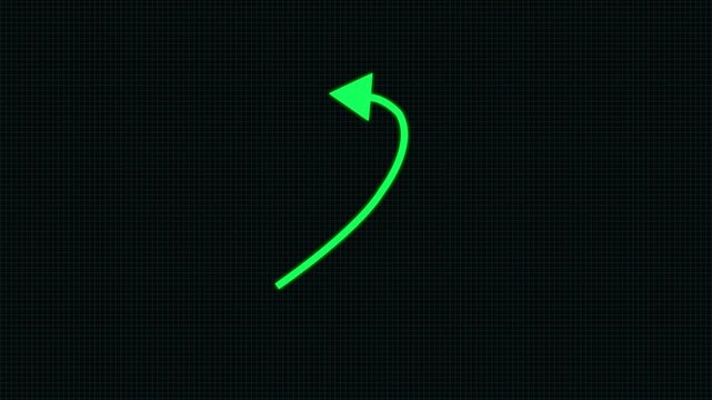 arrow rising and down transparent channel with grid background.