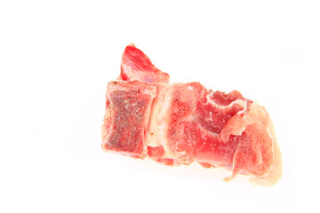 Fresh pork chop on a white background