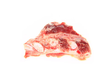 Fresh pork chop on a white background