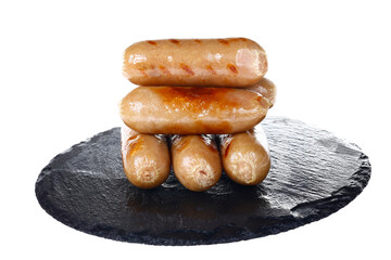 Sausages, isolated on a white background