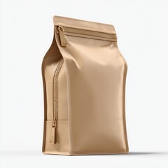 Beige, zippered pouch, product mockup