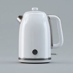 White electric kettle, modern design (1)