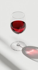Red wine in a clear glass