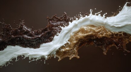 Milk and chocolate splash.  Dynamic mix