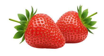 Isolated Two Strawberries