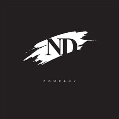 ND Brush Monogram Logo – Creative Minimalist Letter mark for Luxury Branding & Elegant Identity Design