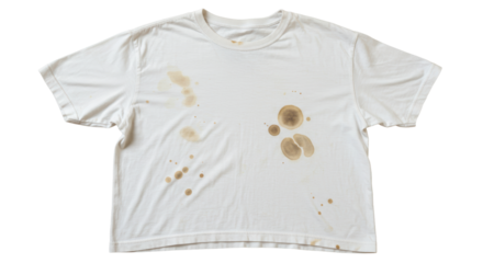 Isolated stained white t-shirt