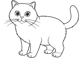 Obraz premium Elegant Black and White Continuous Line Drawing of a British Sho