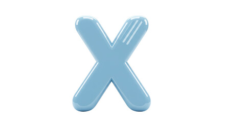 Obraz premium Isolated Light Blue Letter X