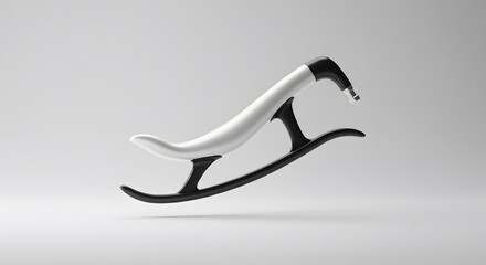 Fototapeta premium Sleek Modern Sled Design A Futuristic Take on Winter Fun Innovative and Stylish Winter Sports Equipment