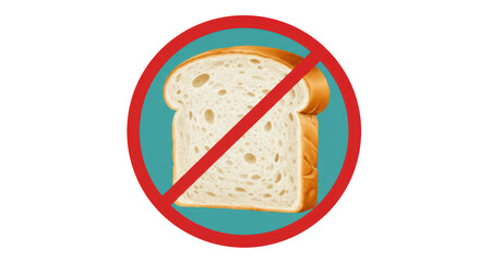 Isolated No Bread Sign