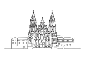 Fototapeta premium Spectacular Architectural Design of Cathedral Portrayed in Conti