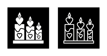 Romantic candle Vector Icon