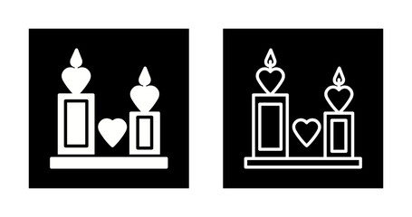 Love candles Vector Icon