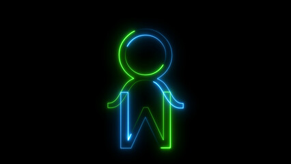 Abstract beautiful people icon illustration background. Man icon background