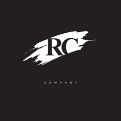 RC Brush Monogram Logo – Creative Minimalist Letter mark for Luxury Branding & Elegant Identity Design