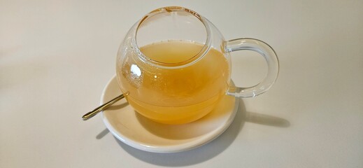 a hot tea cup   