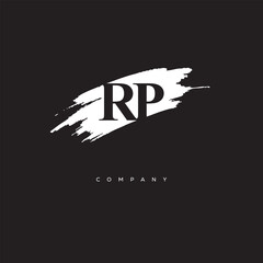 RP Brush Monogram Logo – Creative Minimalist Letter mark for Luxury Branding & Elegant Identity Design