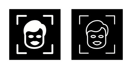 Facial Recognition Vector Icon