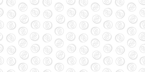 Dollar Doodle seamless pattern background. US dollar pattern background. Seamless pattern of the symbols of dollar currency background. Dollar sign pattern background. 