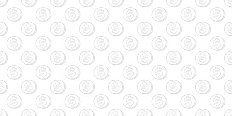 Dollar Doodle seamless pattern background. US dollar pattern background. Seamless pattern of the symbols of dollar currency background. Dollar sign pattern background. 