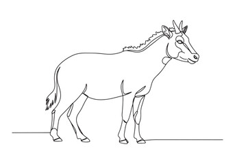 Elegant Doleserpeton, A minimalist one-line drawing of a prehist
