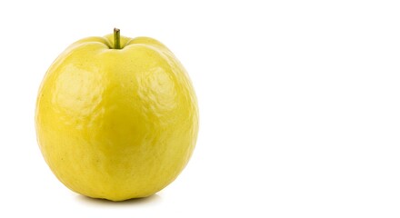 Fresh Yellow Guava Fruit Isolated on White Background Perfect for Healthy Eating Recipes and Food Design Projects
