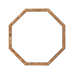 hexagonal steel frames isolated on white