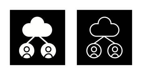 Cloud Collaboration Vector Icon