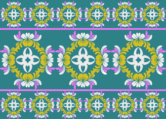 Seamless floral vector design with decorative flower ornaments for wallpaper