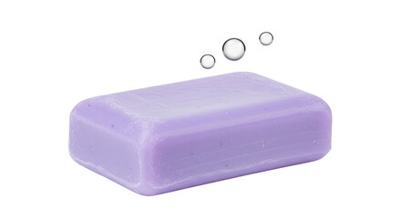 Isolated Soap Bar with Bubbles