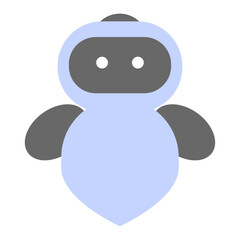 シンプルなクリオネに似た形のロボットのイラスト