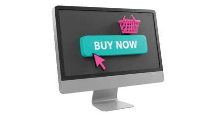 Isolated buy now on computer screen