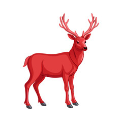 red deer vector illustration