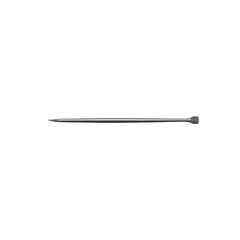 Steel surgical scalpel with a slender blade and flat handle isolated on a transparent background for medical or laboratory applications