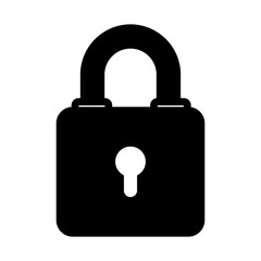 closed padlock or lock icon vector illustration