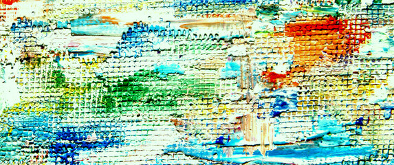paint on canvas. 	colorful  texture background