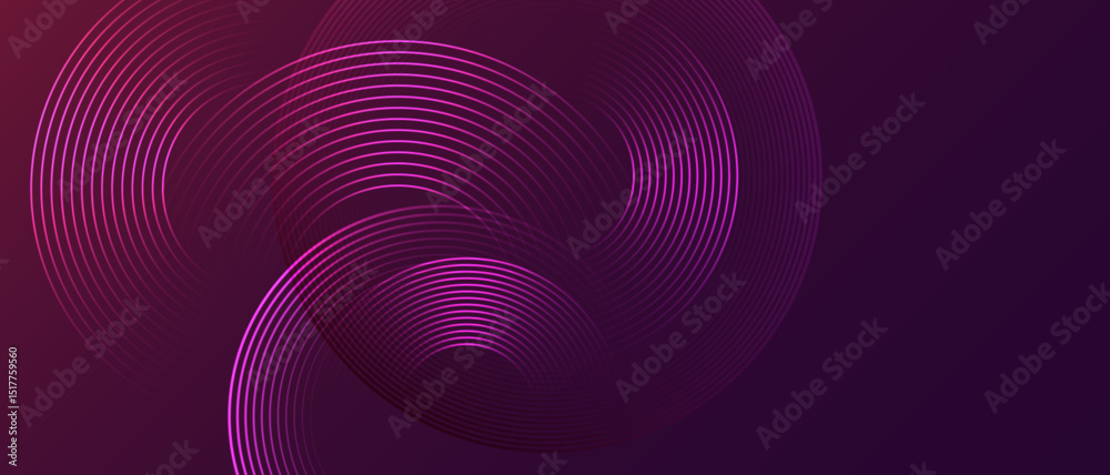 Wall mural minimal abstract background with concentric circular lines