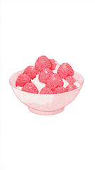 Strawberry shaved ice, summer dessert, ice and strawberries, ice cream in a bowl